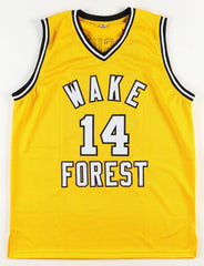 Muggsy Bogues Signed Wake Forest Demon Deacons Jersey (Beckett) 1987 1st Rnd Pck