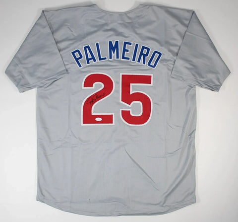 Rafael Palmeiro Signed Cubs Road Jersey (JSA COA) 500 Home Run / 3000 Hit Club
