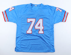 Bruce Matthews Signed Houston Oilers Jersey (JSA) 14×Pro Bowl O-Line (1988–2001)