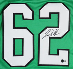 Jason Kelce Signed Philadelphia Eagles Green Jersey (Beckett) 7xPro Bowl Center