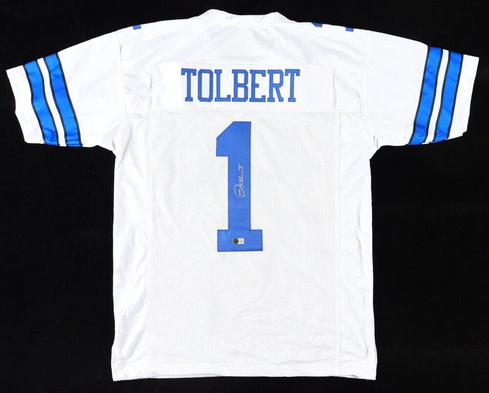 Jalen Tolbert Signed Dallas Cowboys Jersey (Beckett) Wide Receiver's New Number
