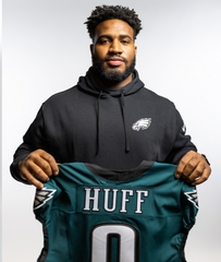 Bryce Huff Signed Philadelphia Eagles Jersey (JSA COA) Ex-Memphis Tiger Def Line