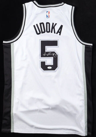 Ime Udoka Signed San Antonio Spurs Nike Jersey (JSA COA) 2014 NBA Champion Spurs