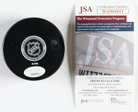 Brian Noonan Signed New York Rangers Logo Puck Insc "94 Cup & GW7 GWG" (JSA COA)