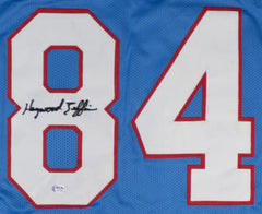 Haywood Jeffires Signed Oilers Powder Blue Jersey (PSA) Houston 3xPro Bowl W.R.