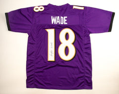 Dayton Wade Signed Baltimore Ravens Jersey (JSA) Rookie Wide Receiver