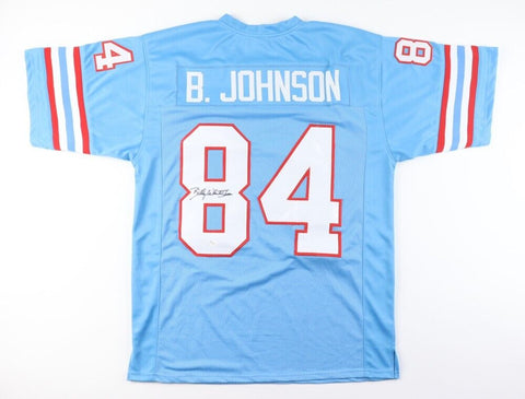 Billy "White Shoes" Johnson Signed Houston Oilers Jersey (JSA) 3×Pro Bowl W.R.