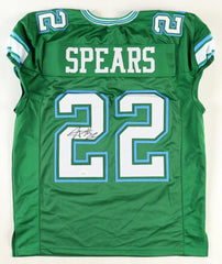 Tyjae Spears Signed Tulane Green Wave Green Jersey (JSA) Tennessee Titans R.B.