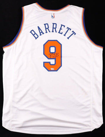 R. J. Barrett Signed New York Knicks Nike Jersey (Fanatics) 2019 #3 Overall Pk