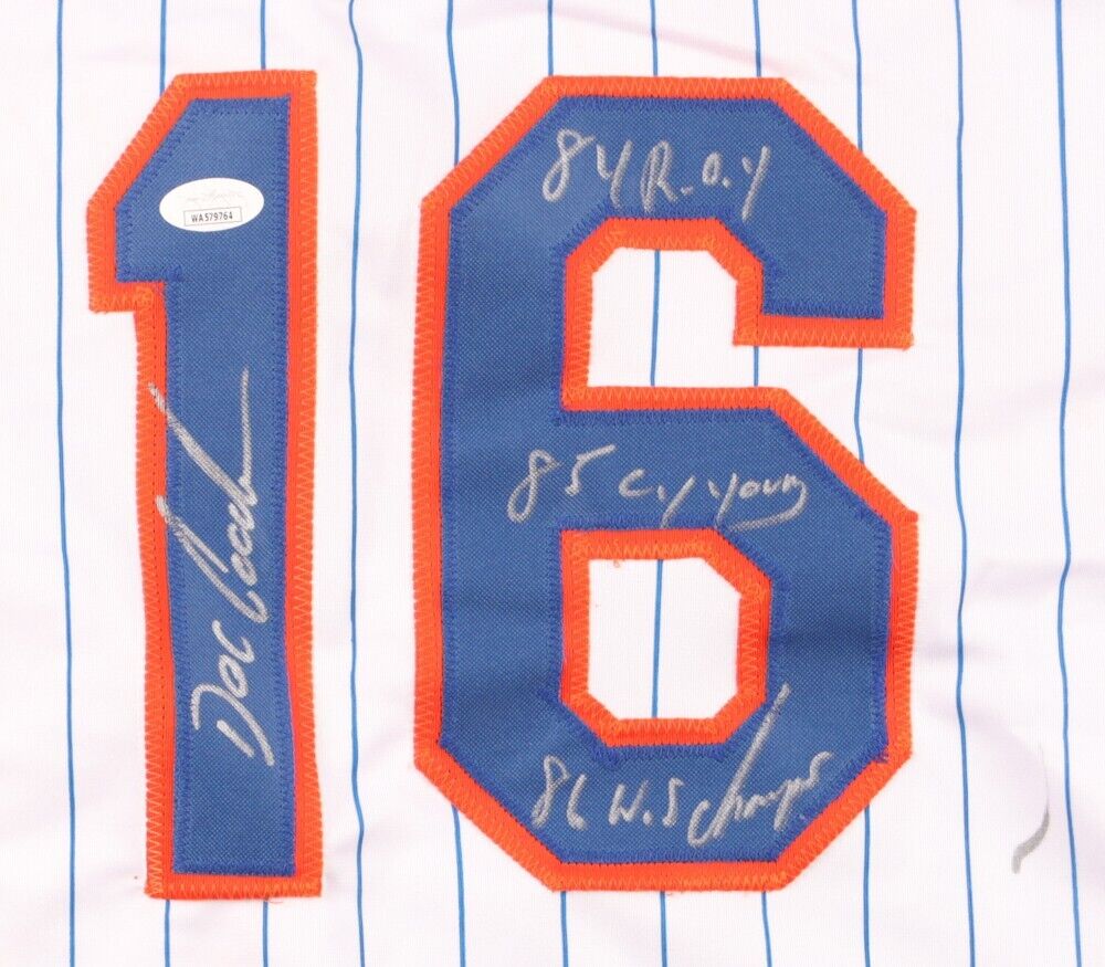 Dwight "Doc" Gooden Signed Mets Jersey (JSA COA) 3xWorld Series Champion