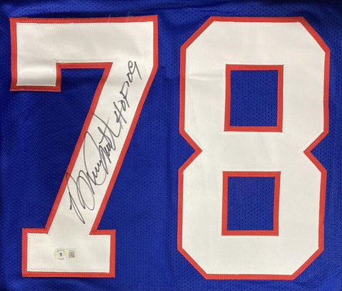 Bruce Smith Signed Buffalo Bills Jersey (Beckett COA) All Time Sack Leader w/200