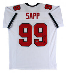 Warren Sapp Signed Tampa Bay Buccaneers Jersey Inscribed "HOF 13" (Beckett) Bucs