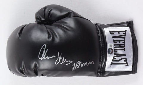 Thomas Hearns Signed Everlast Black Boxing Glove "Hitman" (Beckett COA) 61-5 Rrd