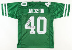 Bobby Jackson Signed New York Jets Jersey Multiple Career Inscriptions/JSA COA