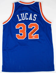 Jerry Lucas Signed New York Knicks Jersey (PSA COA) 1973 NBA Champion / Forward