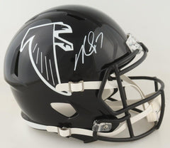 Michael Vick Signed Atlanta Falcons Full Size Helmet (Beckett) 4xPro Bowl Q.B.