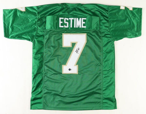 Audric Estime Signed Notre Dame Fighting Irish Jersey (Beckett) Denver Bronco RB