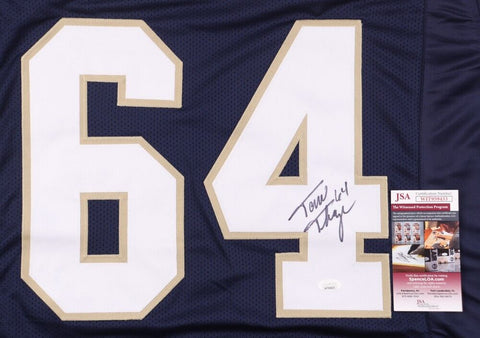 Tom Thayer Signed Notre Dame Fighting Irish Jersey (JSA COA) 1985 Bears O-Line