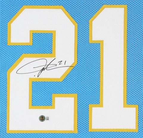 LaDainian Tomlinson Signed San Diego Chargers 35"x43" Framed Jersey (Beckett)