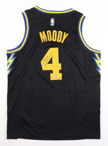 Moses Moody Signed Golden State Warriors Jersey (PSA) 2021 1st Round Draft Pick