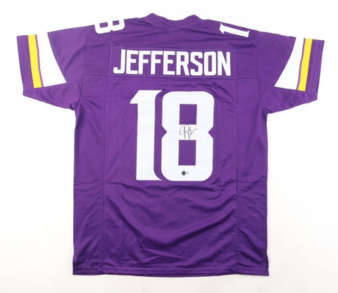 Justin Jefferson Signed Minnesota Vikings Jersey (Beckett) 2020 1st Rnd Draft Pk