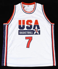 Larry Bird Signed 1992 Team USA White Jersey (JSA COA) Boston Celtics Superstar