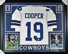 Amari Cooper Signed Dallas Cowboys 35x43 Framed Jersey (JSA COA) Wide Receiver