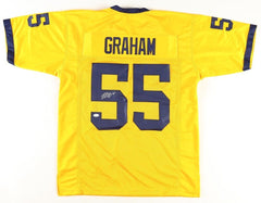 Brandon Graham Signed Michigan Wolverines Jersey (JSA COA) Eagles Defensive End