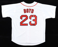 Dennis "Oil Can" Boyd Signed Boston Red Sox Jersey (Beckett) Sox Starter 1982-89