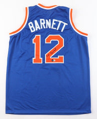 Dick Barnett Signed New York Knicks Jersey (Beckett) 2xNBA Champ / 1970 & 1973