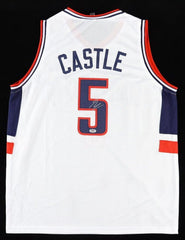 Stephon Castle Signed UConn Huskies Jersey / 2024 #4 Overall Draft Pick / Spurs