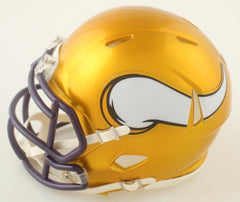 J J McCarthy Signed Minnesota Vikings Flash Alternate Speed Mini Helmet Beckett
