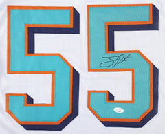 Joey Porter Sr Signed Miami Dolphins White Jersey (JSA) 4×Pro Bowl Linebacker