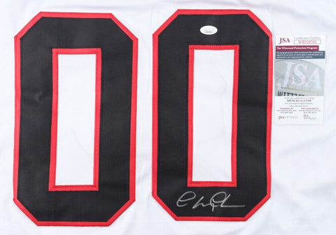 Chevy Chase Signed Blackhawks "Griswold " Jersey (JSA COA) Christmas Vacation