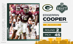 Edgerrin Cooper Signed Packers Jersey (Beckett) Green Bay's 2024 2nd Rnd Pk/ LB