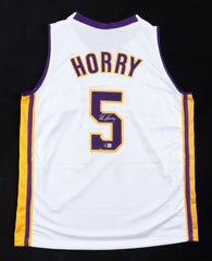 Robert Horry Signed Los Angeles Lakers Jersey (Beckett) 7xNBA Champion Forward