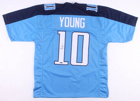 Vince Young Signed Tennessee Titans Jersey (TriStar) 2xPro Bowl Quarterback