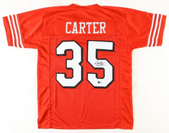 Dexter Carter Signed San Francisco 49ers Jersey (Beckett) Super Bowl XXIX Champ