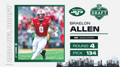 Braelon Allen Signed New York Jets Jersey (Beckett) Ex-Ohio State Running Back