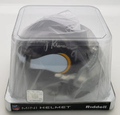 Tommy Kramer Signed Minnesota Vikings Mini-Helmet (Beckett) Two Minute Tommy