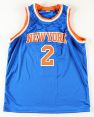 Miles McBride Signed New York Knicks Blue Jersey (Beckett) 2021 NBA Draft Pick