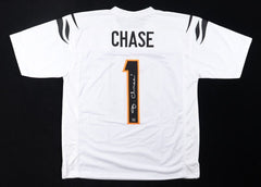 Ja'Marr Chase Signed Bengals Jersey (Player Holo) Cincinnati's 1st Rd Pick 2021