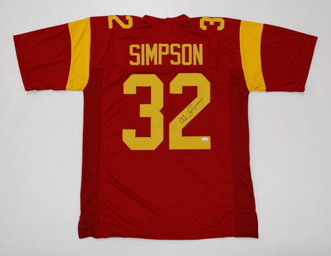 O. J. Simpson Signed USC Trojans Maroon Jersey (JSA COA) 1973 NFL MVP / Bills