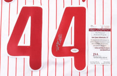 Roy Oswalt Signed Philadelphia Phillies Majestic Jersey (JSA COA)  2005 NLCS MVP