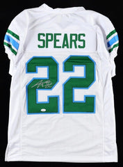 Tyjae Spears Signed Tulane Green Wave Jersey (JSA COA) Tennessee Titans R.B.