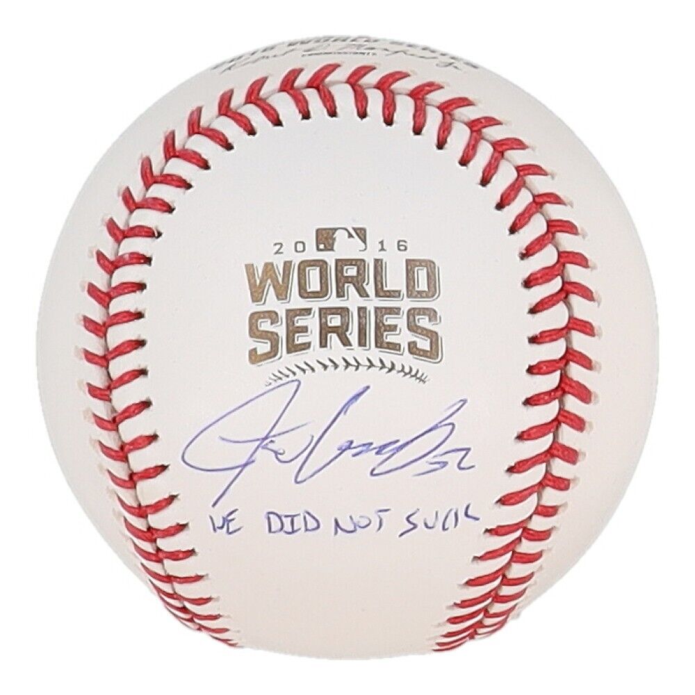Justin Grimm Signed 2016 World Series Baseball Inscribed "We Did Not Suck" (JSA)