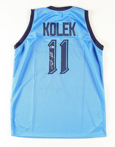 Tyler Kolek Signed Marquette Golden Eagles Jersey (Beckett) New York Knick Guard