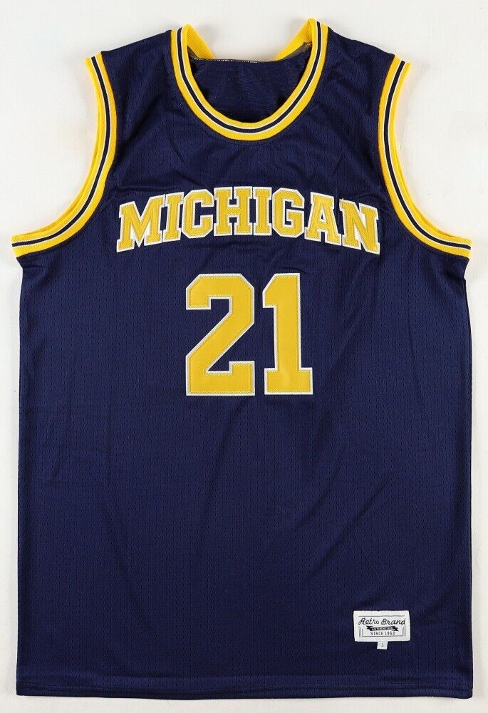 Franz Wagner Signed Michigan Wolverines Jersey (Beckett) Magic 1st Rnd Pick 2021