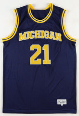 Franz Wagner Signed Michigan Wolverines Jersey (Beckett) Magic 1st Rnd Pick 2021