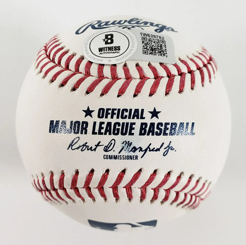 Derrek Lee Signed M.L. Baseball (Beckett) Florida Marlins, Chicago Cubs 1st Base